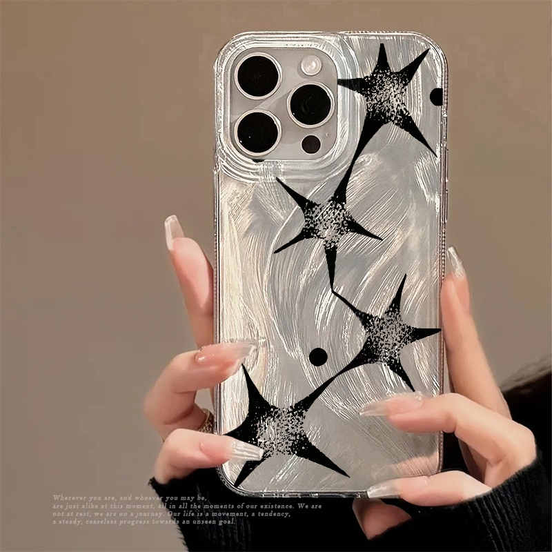 Apple Iphone 15 - غطاء هاتف بنمط النجمة اللامعة العصري