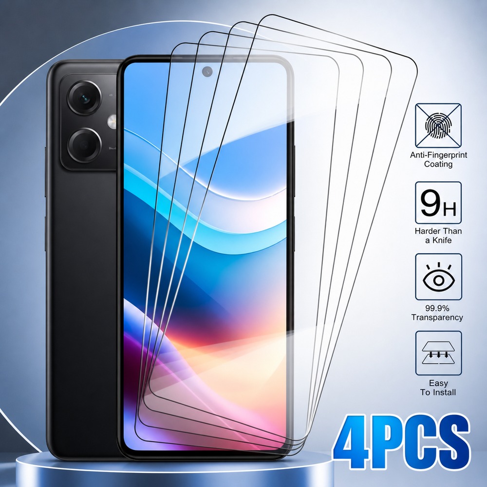 4 قطع من الزجاج المقوى لحماية  - مراجعة Realme C67 وسعره