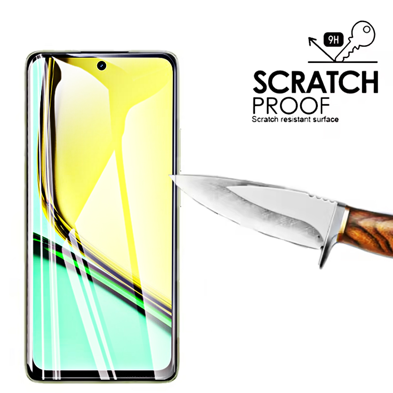 2/4 قطع زجاج أمامي مقوى لهاتف  - مراجعة Realme C67 وسعره